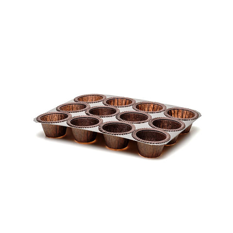 2oz Muffin Tray - Brown Cup