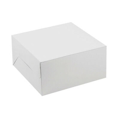 Cake Box one piece (White) - 10 x 10 inch - 5 inch - 100 Qty