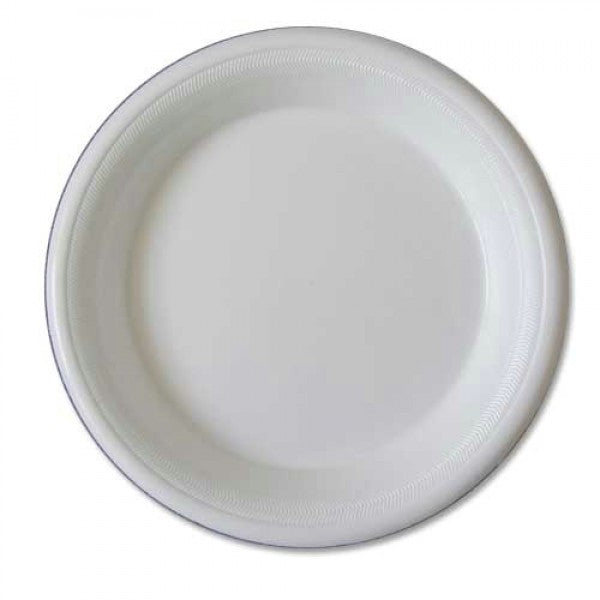 White Round Foam Plate