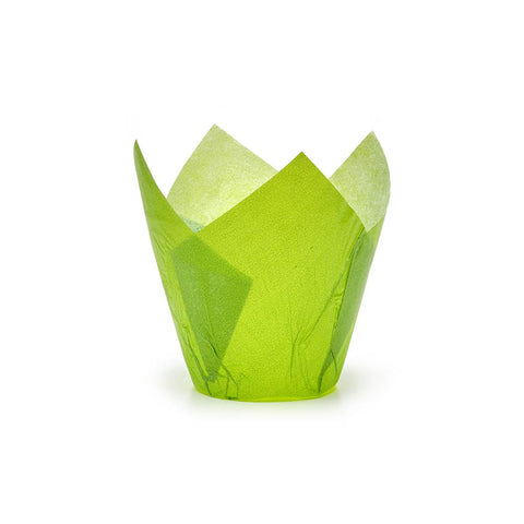 Green Tulip Baking Cup