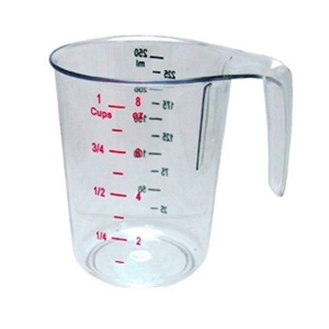 1 Cup Measuring Cup, Plastic, Color Graduations