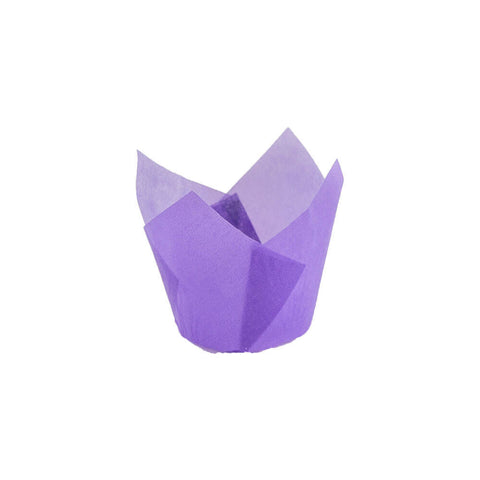 Purple Tulip Baking Cup - 2" x 2-1/8" to 3-1/2" - 2000 Qty