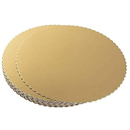 Scalloped Round Cake Board (Corrugated) - 9 inch - Gold - 200 Qty