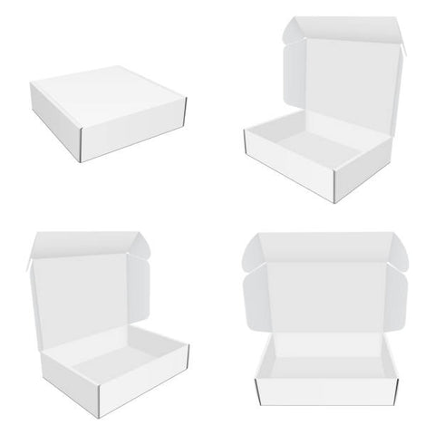 White Corrugated Box - 2 Piece Set 18X18X7
