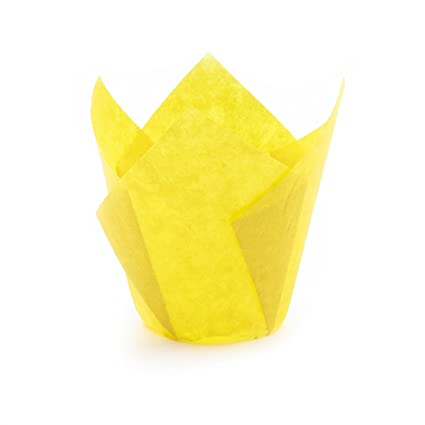 Yellow Tulip Baking Cup - 2" x 2-1/2" to 4" - 2000 Qty